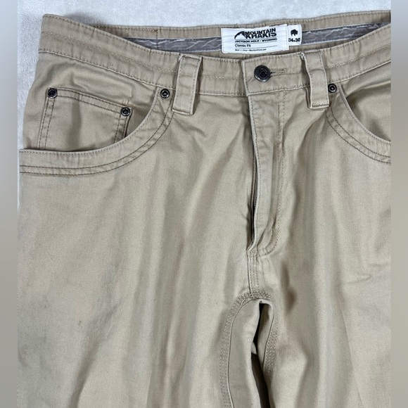 Mountain Khakis Heavy Cotton 34W 27L Tan Outdoor Chino Pants EUC - Picture 5 of 10